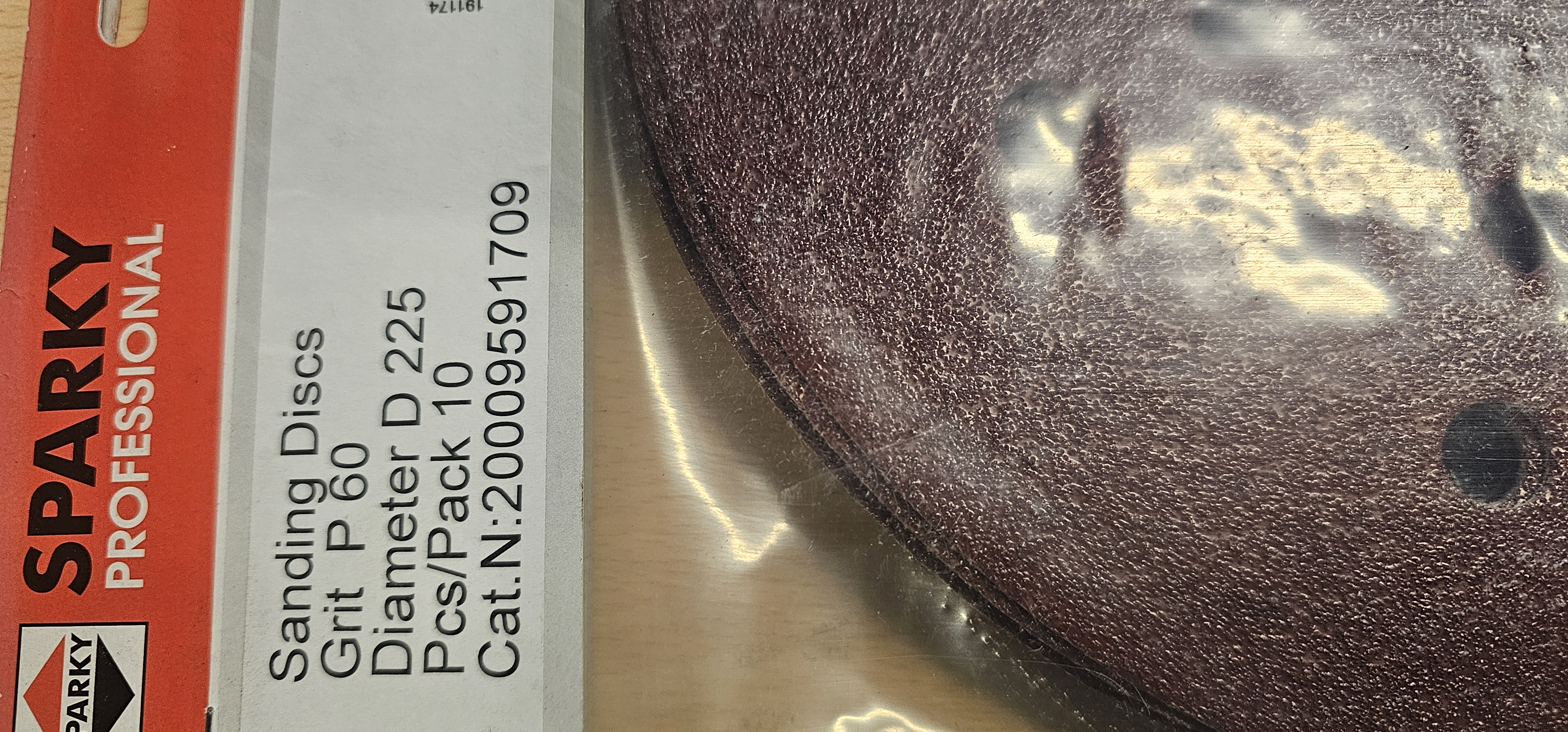Disques abrasifs perforés Sparky Ø 225 mm P60 - Lot de 10