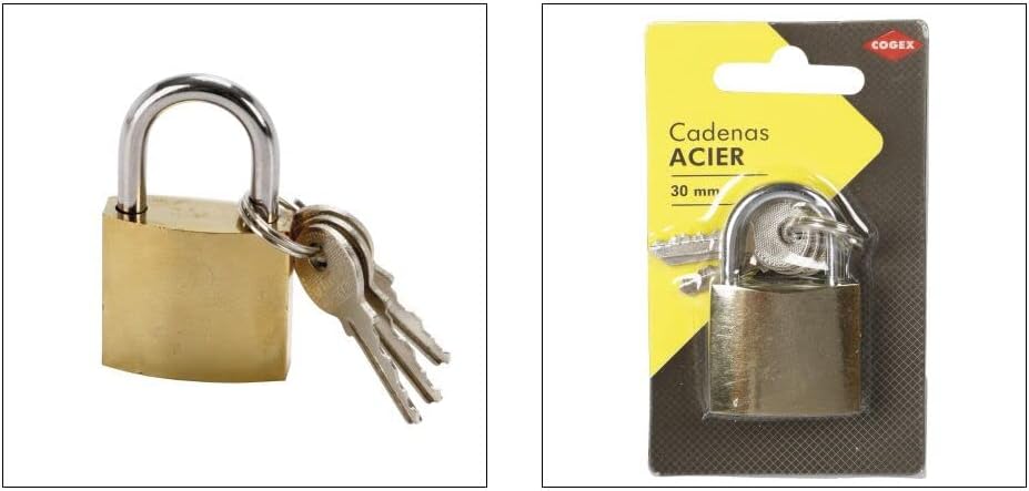 COGEX Cadenas en acier 30mm + 2 clés