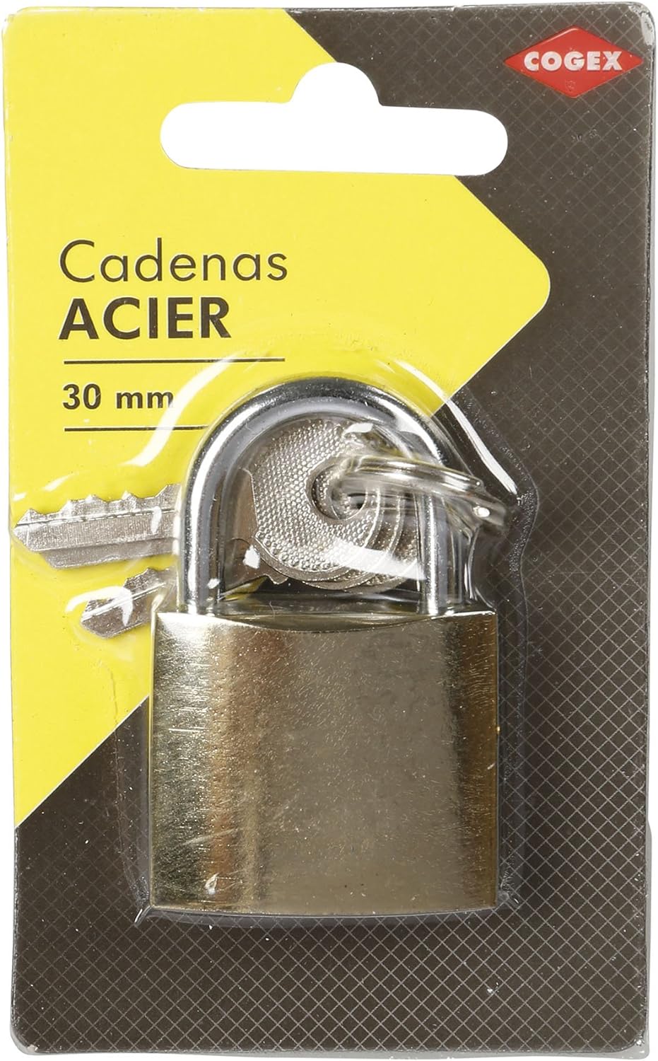 COGEX Cadenas en acier 30mm + 2 clés