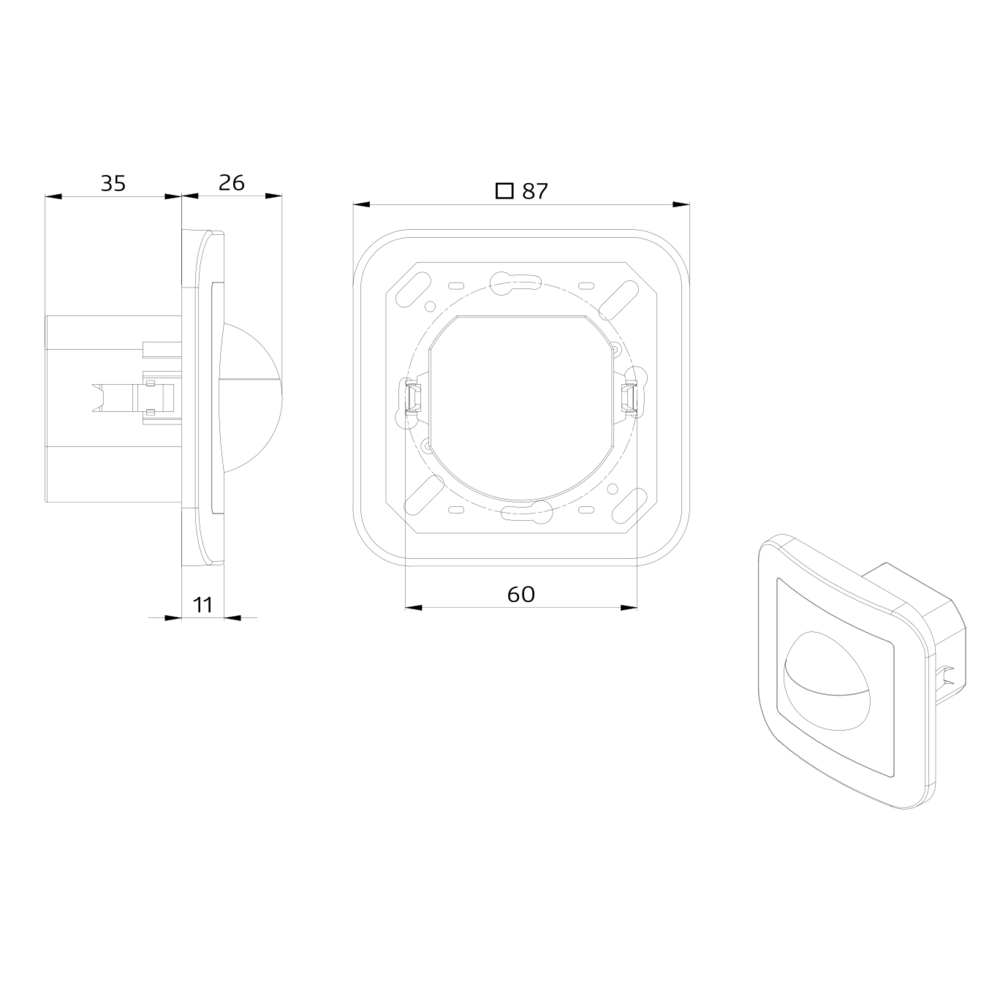 Interrupteur Passage 180° Luxomat 3 Fils et Micro