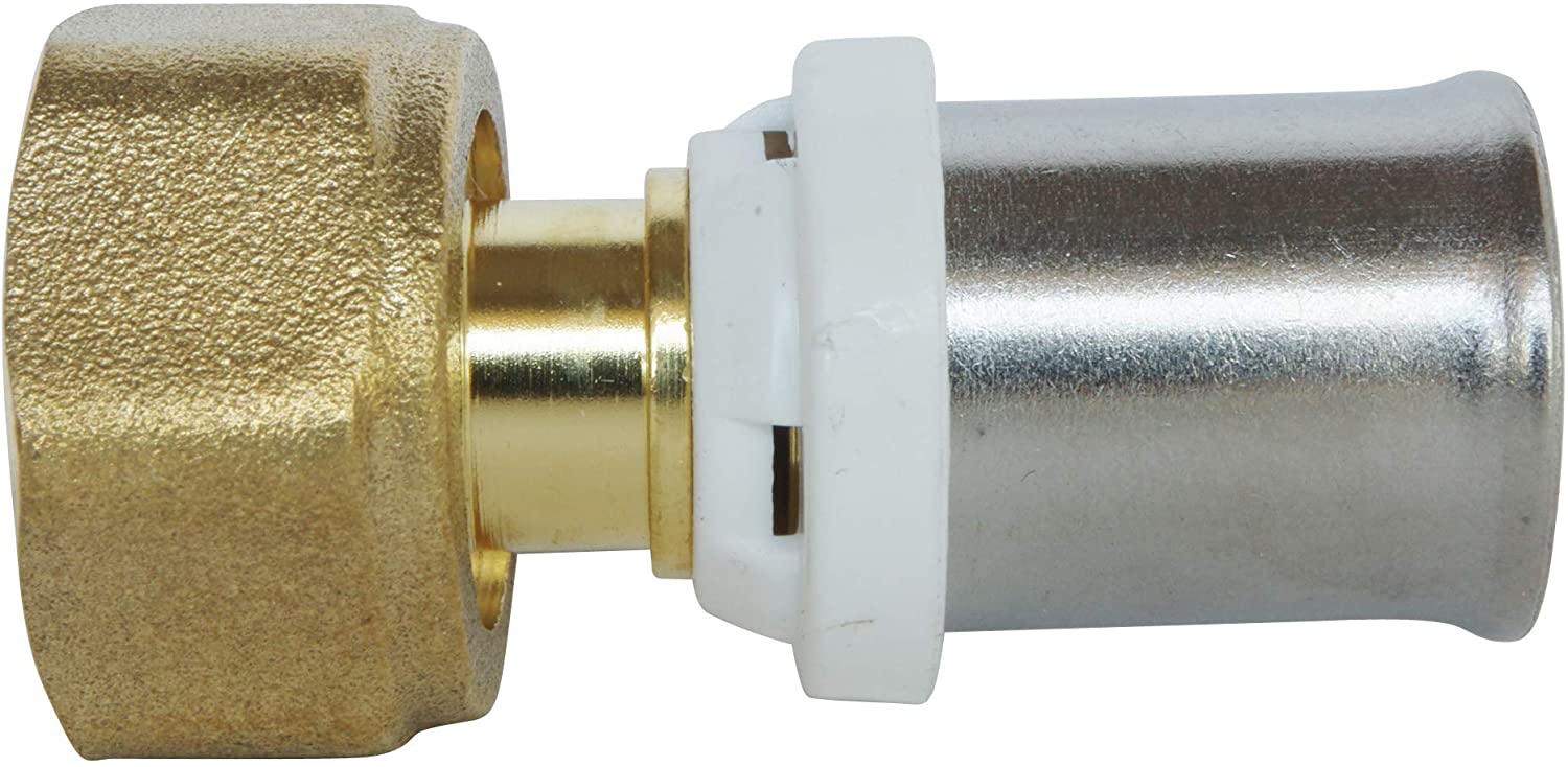  Raccord droit à Sertir pour tube Multicouche Ø20 - Ecrou-tournant F20/27 