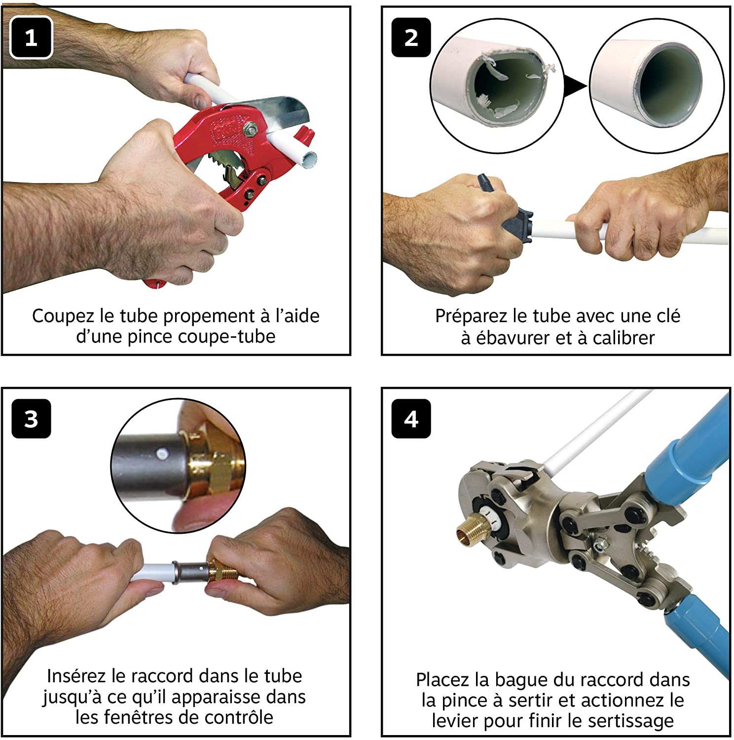  Raccord droit à Sertir pour tube Multicouche Ø20 - Ecrou-tournant F20/27 