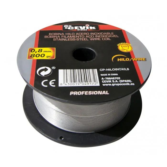 Fil d''acier inoxydable 0,8 mm - Bobine 800 g