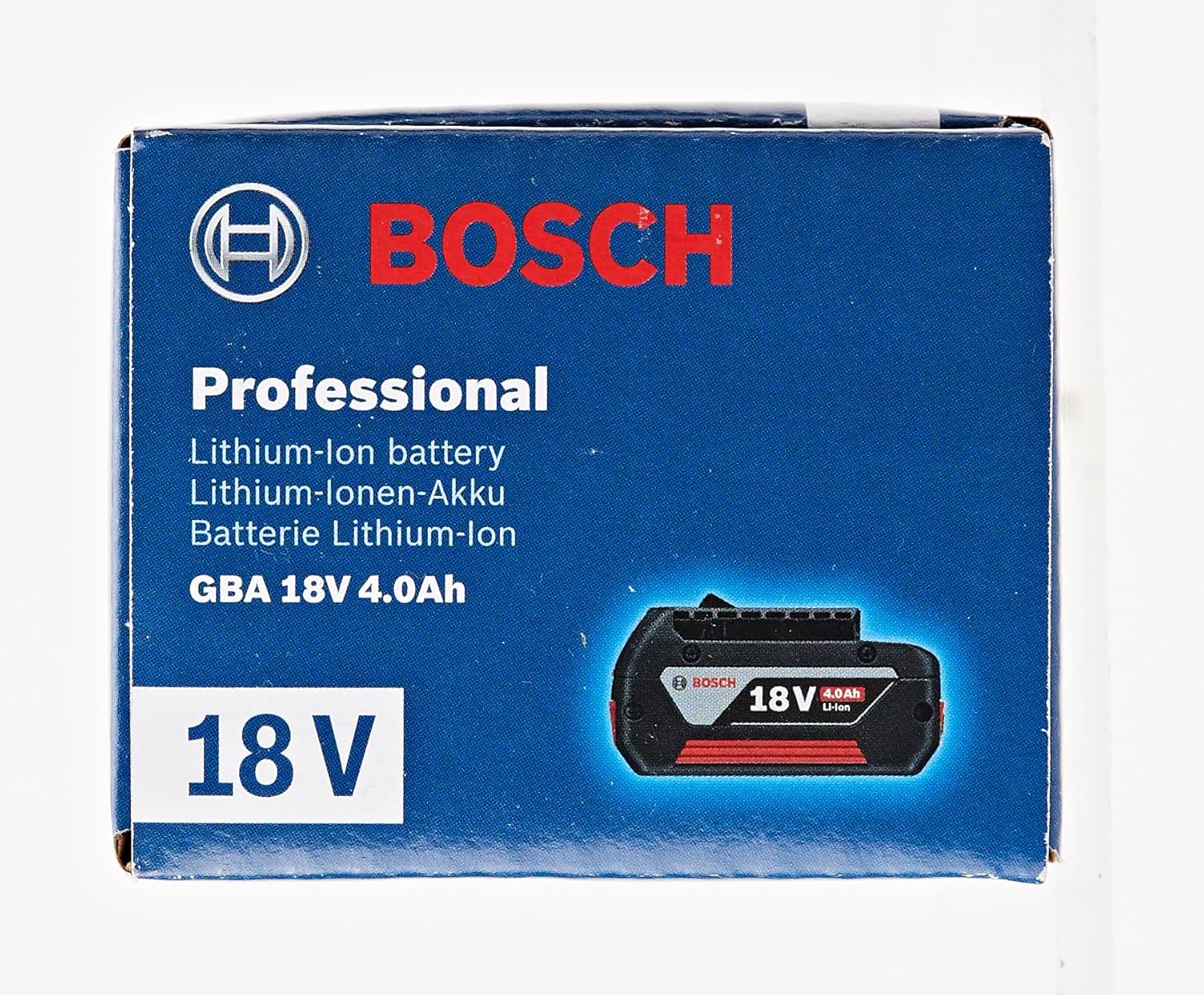  Bosch Professional 18V System batterie GBA 18V 4.0Ah (dans boîte carton) [Classe énergétique A+] 