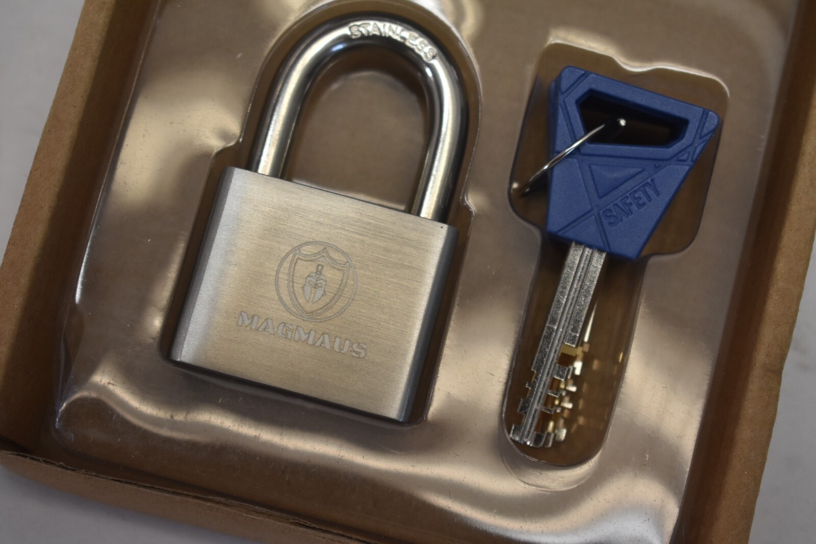Cadenas robuste en acier inoxydable Magmaus PDL40 avec 3 clés