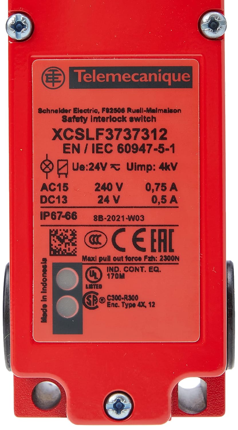 Preventa XCS-LF - inter. de pos. de sécu. métallique à clé - 4O+2F 24V - 3xM20