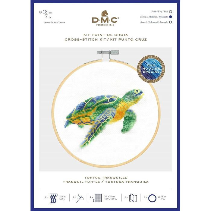 Kit à broder point de croix tortue