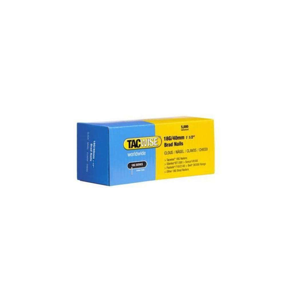 Boîte de 5000 clous de finition de type 18G L. 40 mm - TA-0400 - Tacwise