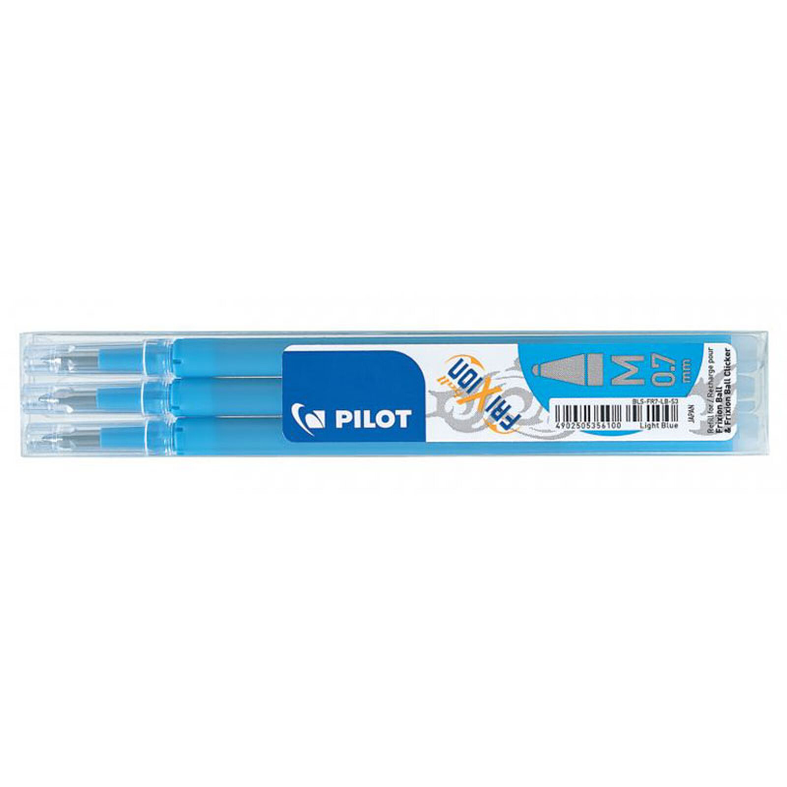 Recharge Pilot Frixion Ball 0.7 mm encre effaçable turquoise x3