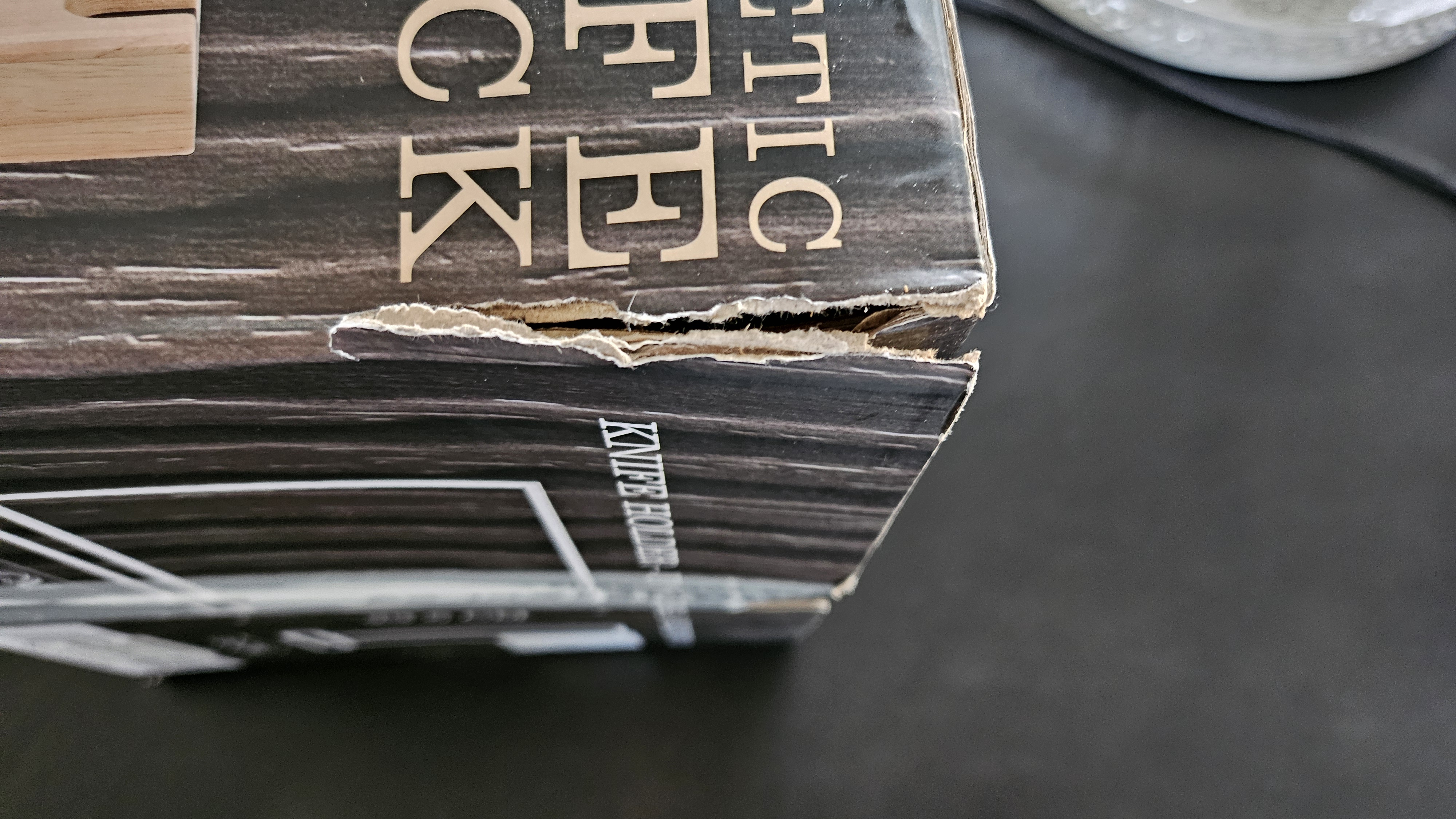 Porte-couteaux magnétique XL en chêne avec aiguiseur