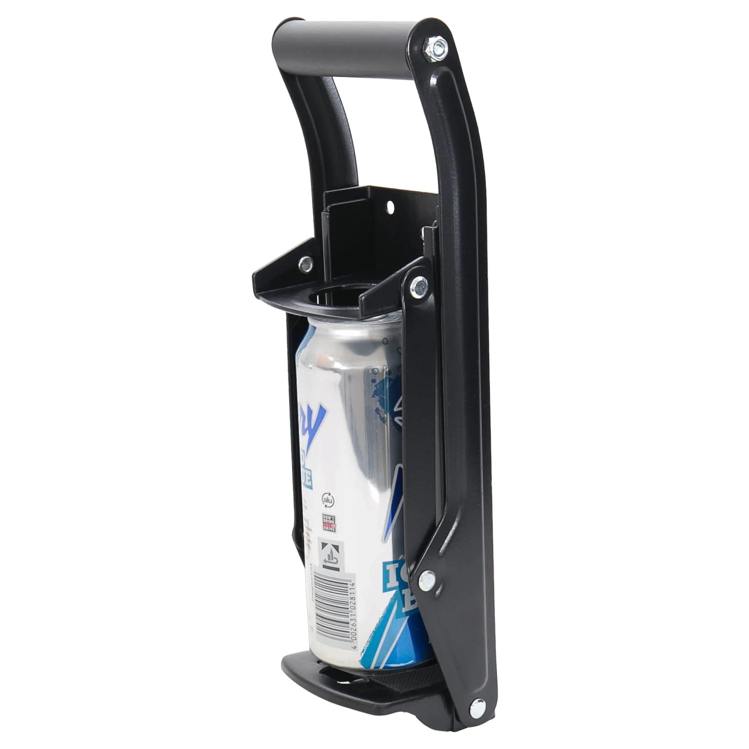 Broyeur de canettes, jusqu'à 500 ml, HMF 3750-02, 11,5 x 32,5 x 8 cm, noir