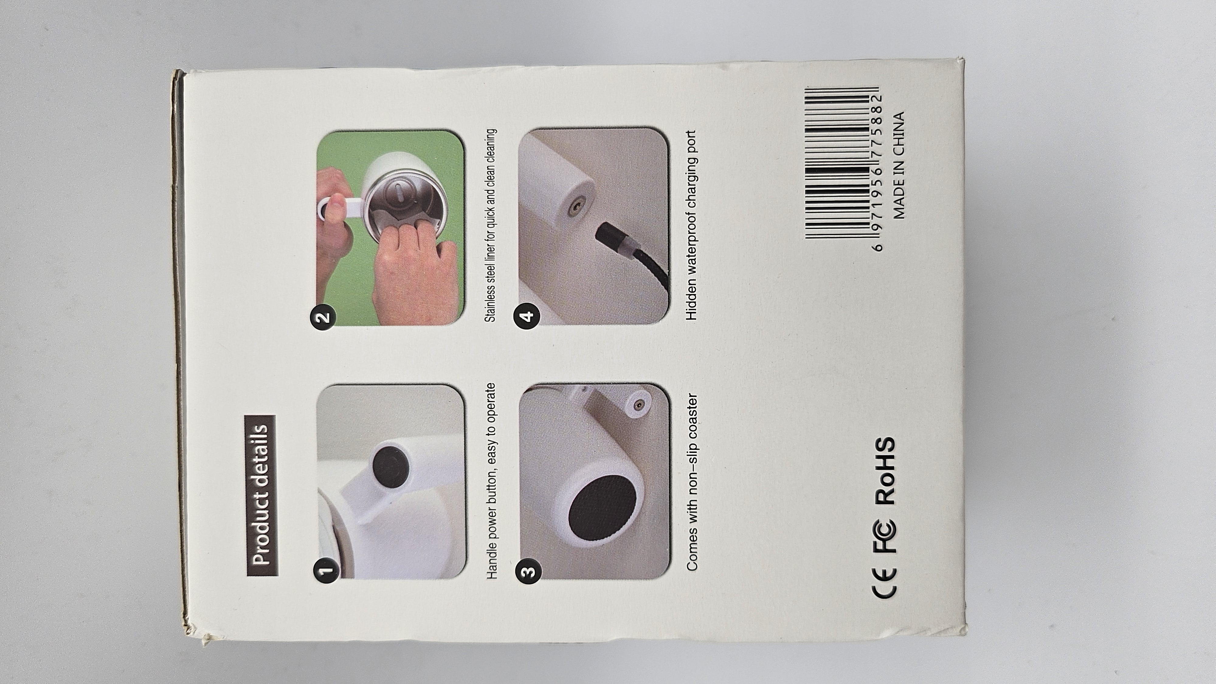 Tasse mélangeuse magnétique en acier inoxydable