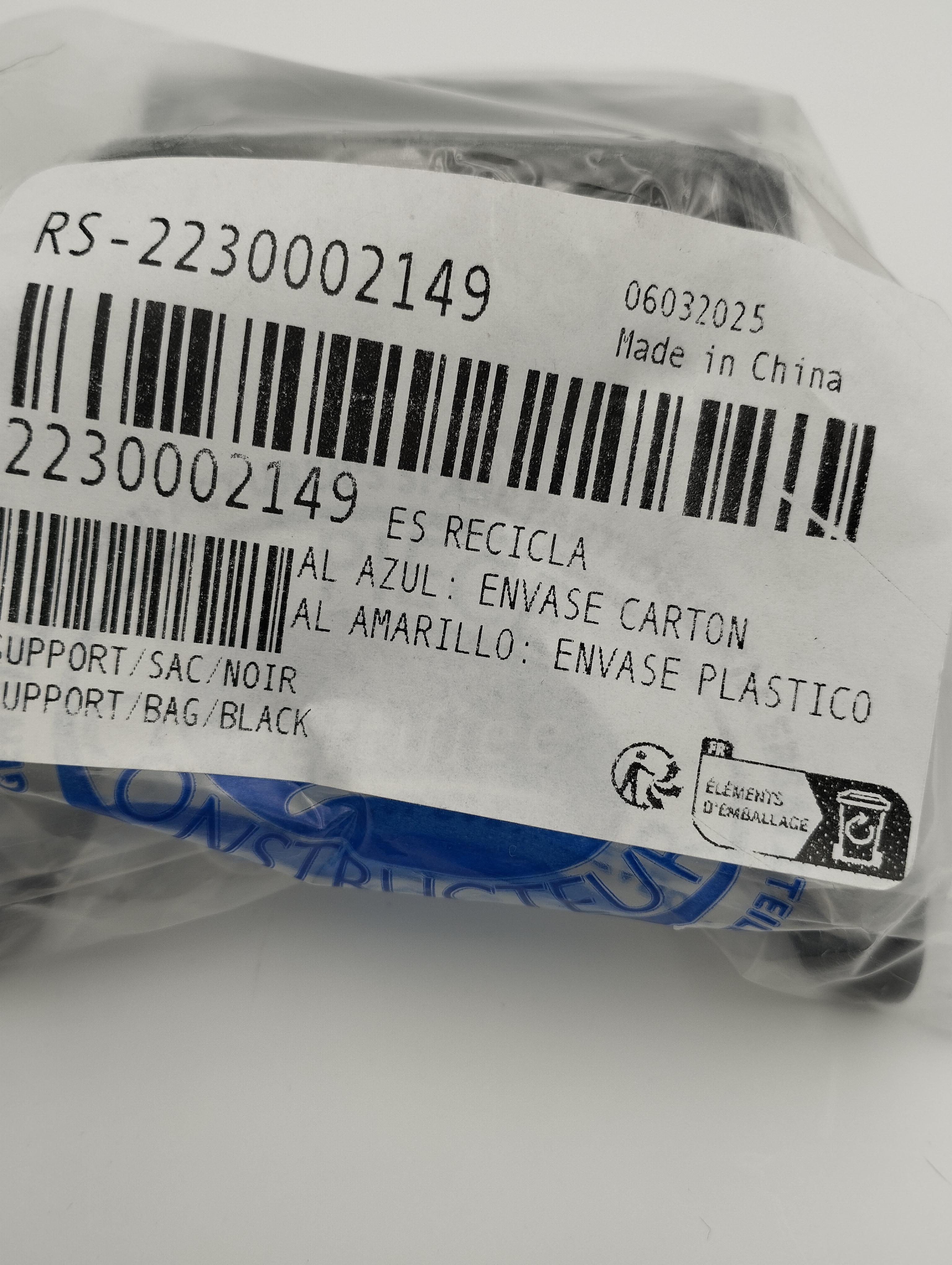 Support sac aspirateur RS-2230002149