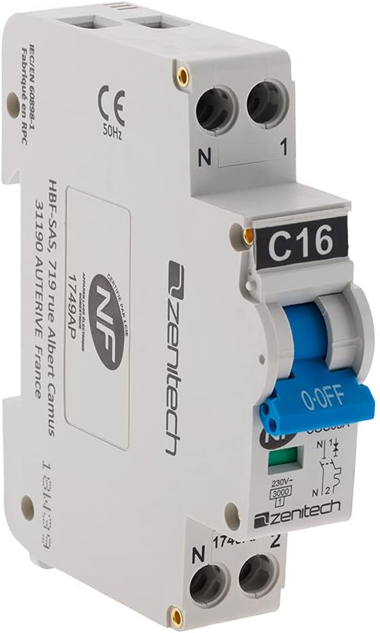 Zenitech Disjoncteur PH/N 16A NF