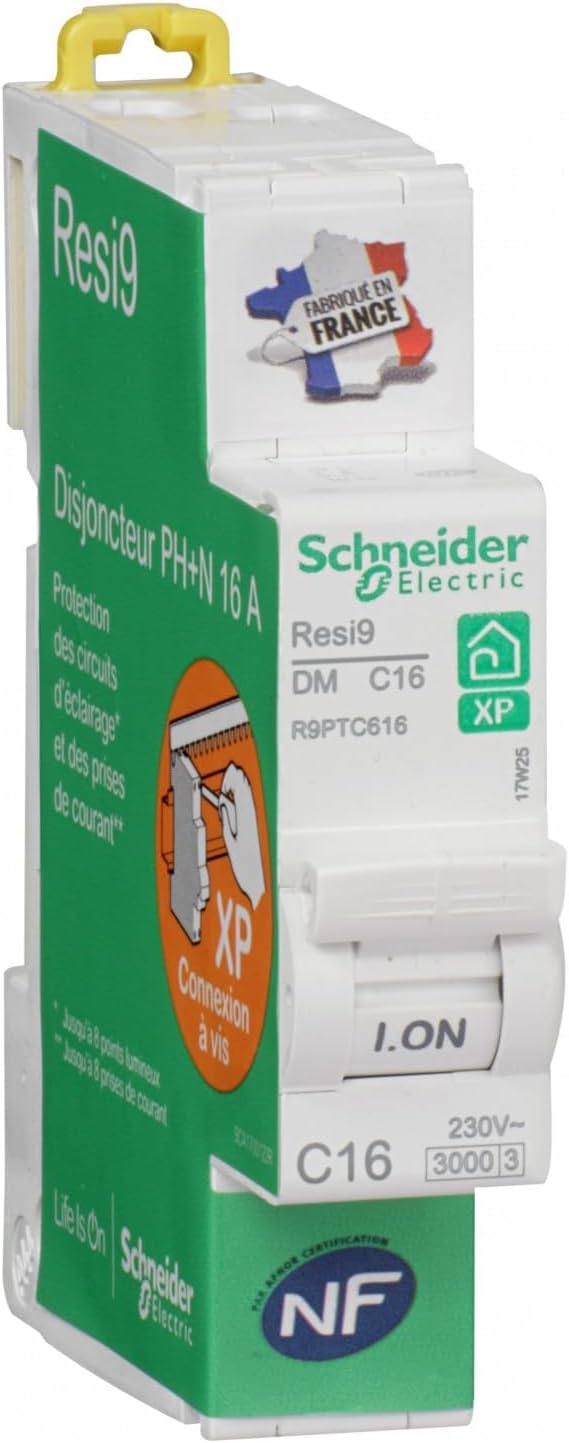  Schneider Electric Schneider Electric R9PFC616 Disjoncteur, Blanc 