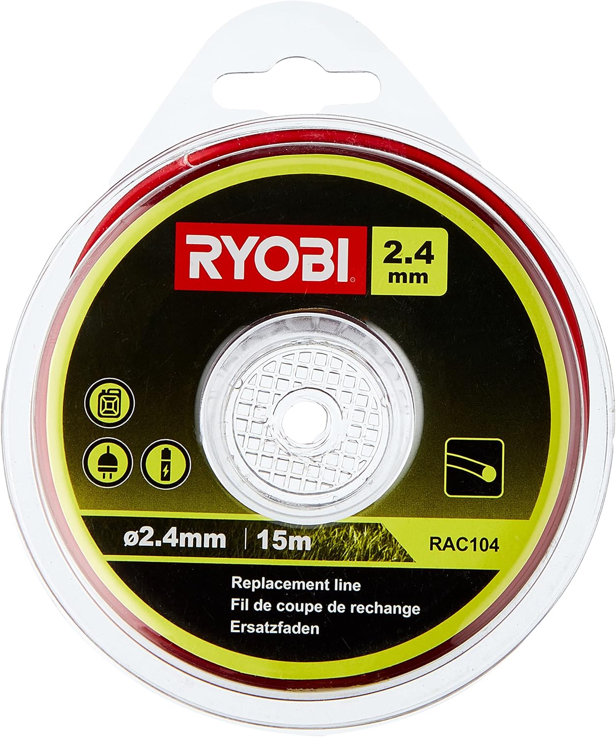 Fil universel rond ø 2,4 mm - RYOBI - Tête Easy Fit™ - Accessoires coupe-bordures et débroussailleuses
