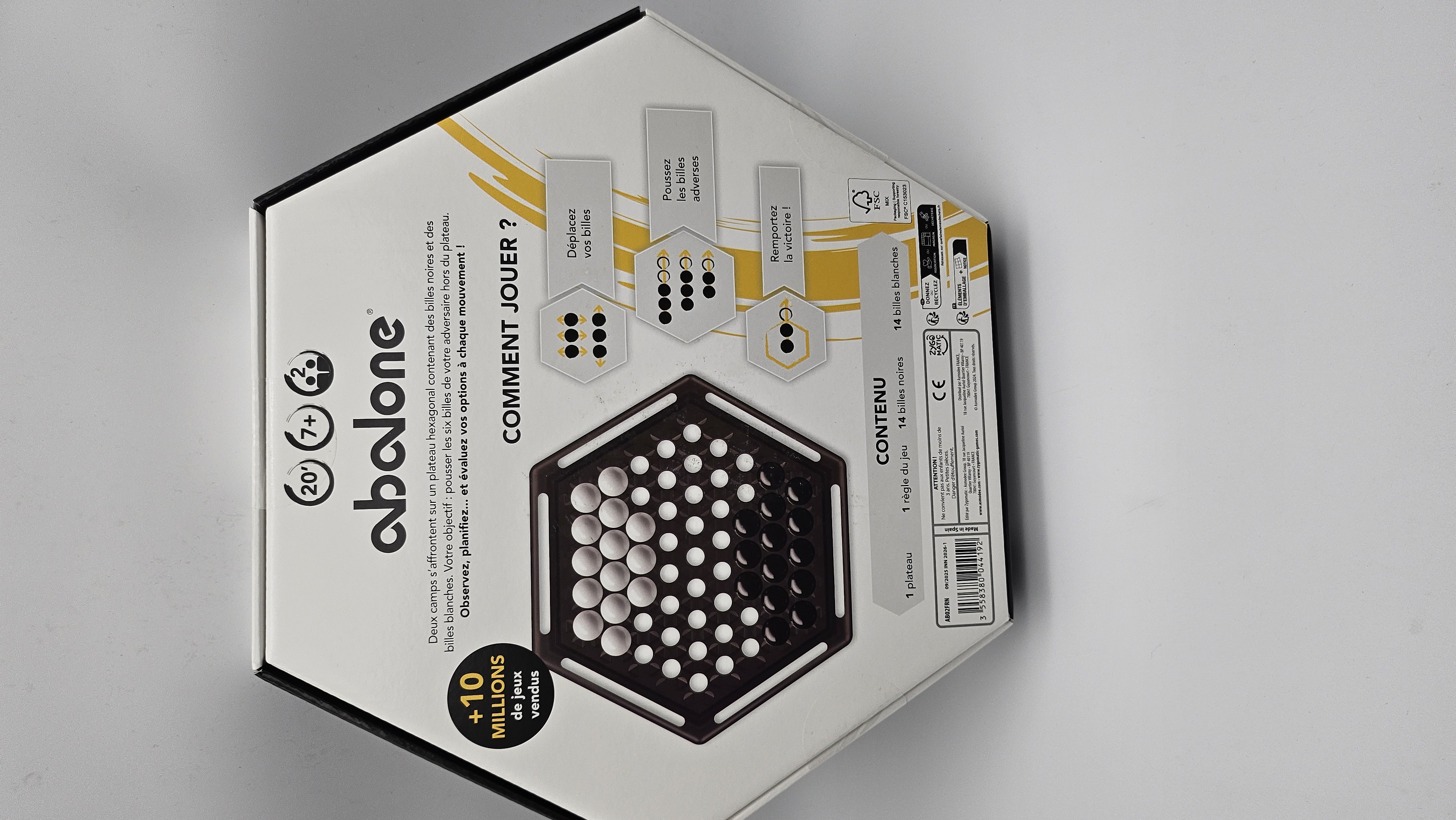 Abalone - Jeu de stratégie pour 2 joueurs