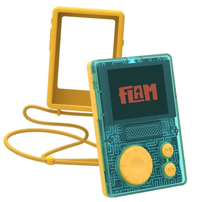 Console éducative - Lunii - Pack baladeur audio FLAM - Coque antichocs Jaune - Livre audio inclus - Dès 7 ans