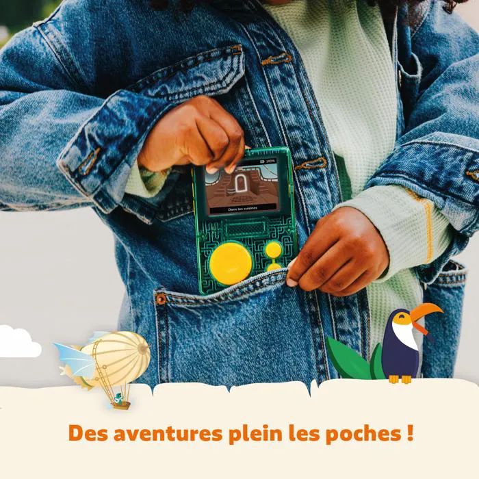 Console éducative - Lunii - Pack baladeur audio FLAM - Coque antichocs Jaune - Livre audio inclus - Dès 7 ans