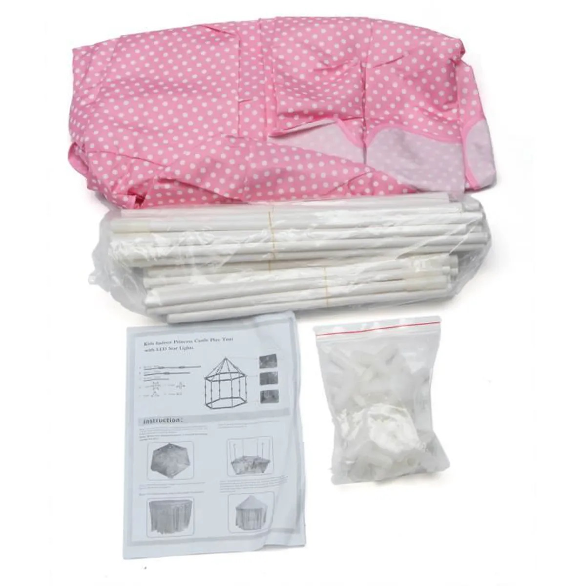 Tente de jeu princesse enfant pliable avec LED