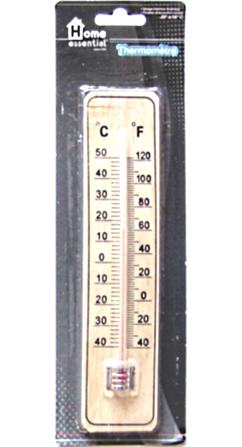 THERMOMETRE DE MAISON EN BOIS 22 X 5 CM DECO