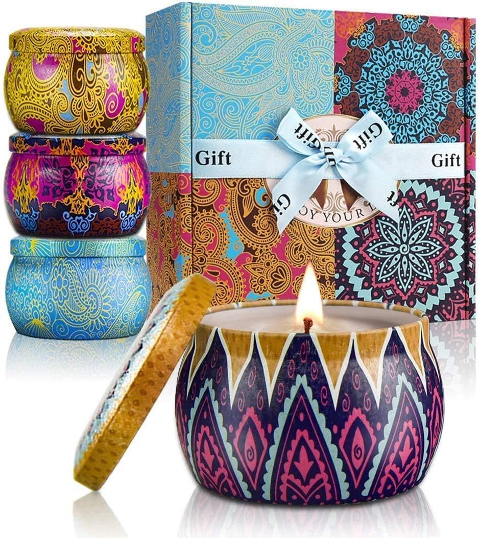Ensemble de Bougies Parfumées, Cire de Soja 100%