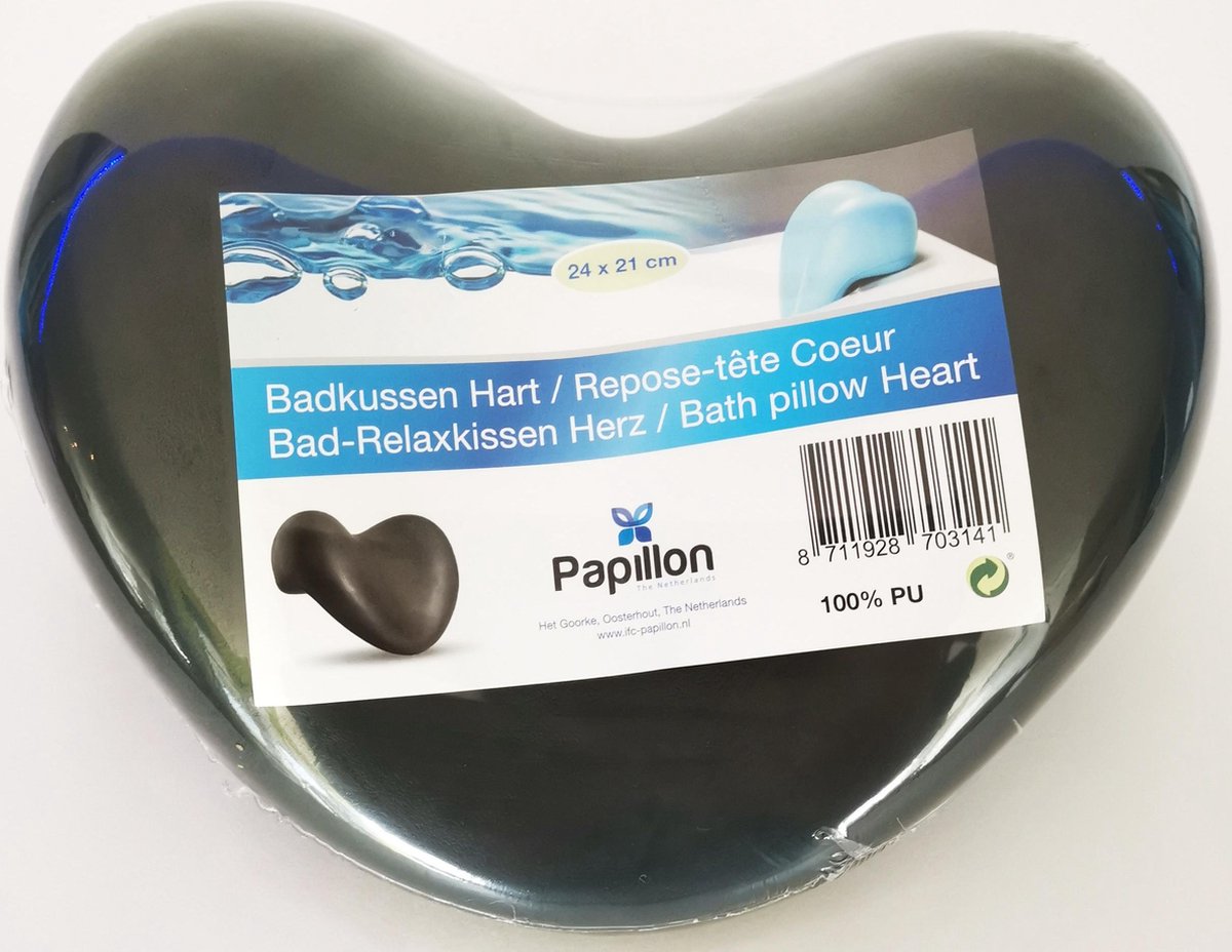 Coussin de bain Papillon Coeur - Gris anthracite