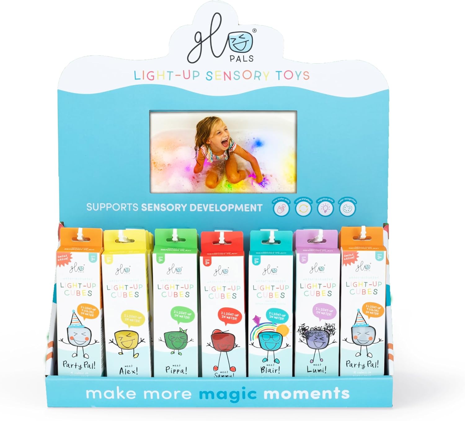 Cubes lumineux jaunes Alex - Glo Pals