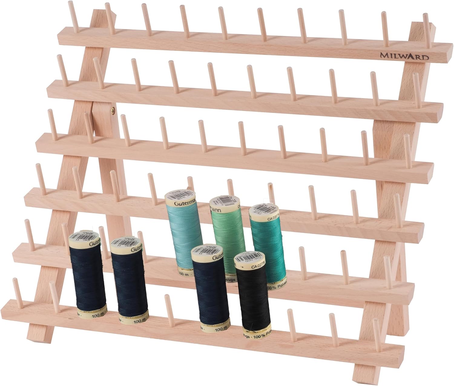 Support 60 bobines : Bois de hêtre, 67 x 40 cm MILWARD