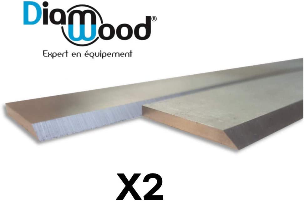  DIAMWOOD - 2 X Fers de Rechange pour Raboteuse ou Dégauchisseuse 