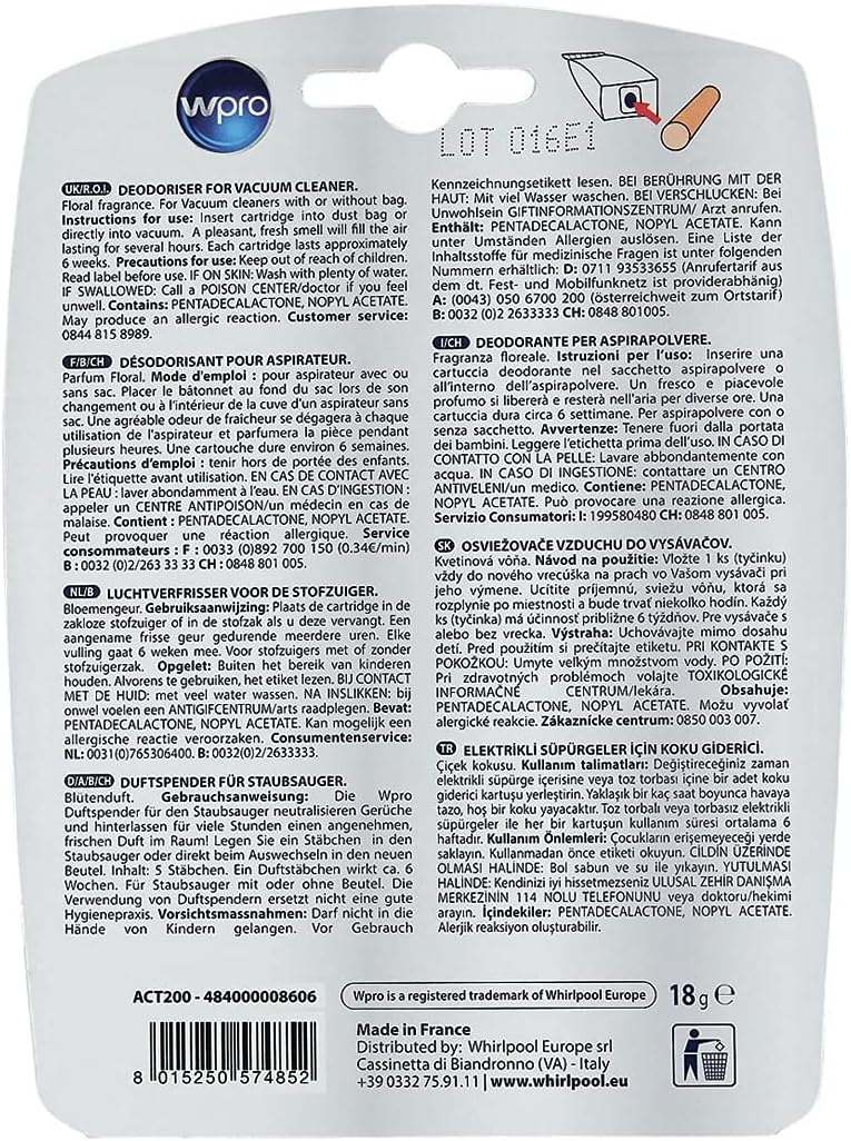 WPRO ACT200 – Lot de 10 bâtonnets parfumés