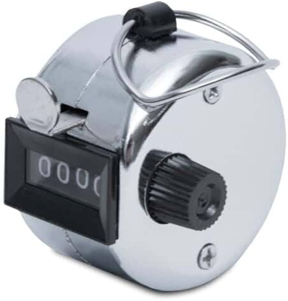 Compteur manuel métallique 4 chiffres jusqu''à 9999