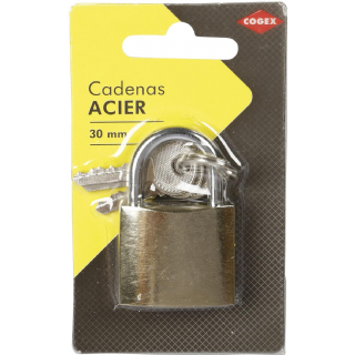 COGEX Cadenas en acier 30mm + 2 clés