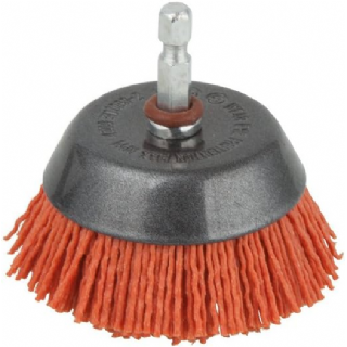 Brosse soucoupe - WOLFCRAFT - Ø 65mm - Queue 6 pans - Fil en nylon - Nettoyage et polissage