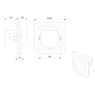 Interrupteur Passage 180° Luxomat 3 Fils et Micro