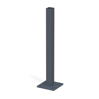 Embase renforcée pôteau pour clôture KLOS UP, H.40 x P.10 cm, gris