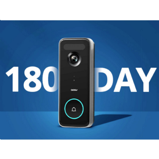 Aosu Sonnette sans Fil avec Caméra HD 5MP, Exterieur Etanche avec Pile, Sonnettes Vidéo avec Radar et PIR Détection, Wi-FI 5/2,4