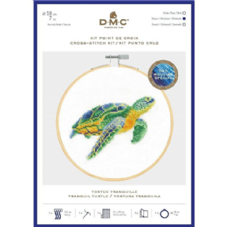 Kit à broder point de croix tortue