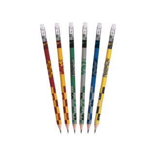 Maped - 6 Crayons Graphite Black'Peps Harry Potter HB avec Embout Gomme - Lot de 6 pour Dessin