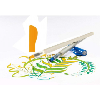 Stylo plume - PILOT - Parallel Pen - 2,4 mm - Corps jaune - Pointe large