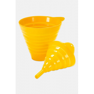 Lot De 2 Entonnoirs En Silicone Pliable, Jaune