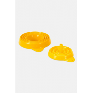 Lot De 2 Entonnoirs En Silicone Pliable, Jaune