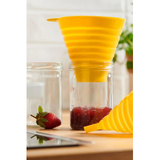 Lot De 2 Entonnoirs En Silicone Pliable, Jaune