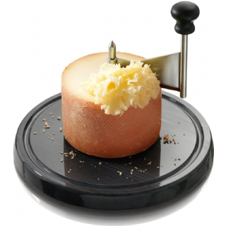 Boska Racloir Tete de Moine Marbre - Appareil Tete de Moine Fromage - Pour Girolle Tete de Moine - Base en Marbre - Noir 
