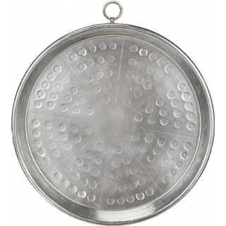 Tarte de Cuisson Conique en Cuivre Étamé avec Rebord, Hauteur 2 cm, Diamètre 32 cm 