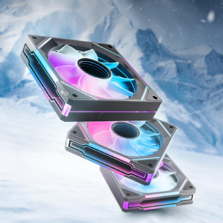 AsiaHorse Ventilateur de boîtier PC Reverse ARGB 120MM [Lot de 3] [Infinity Mirror] [HDB] Ventilateur RGB 1800 RPM/ 61.5CFM/ 24 LEDs 5V 3PIN ARGB et.