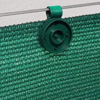 20 clips de fixation traités anti-UV pour brise vue de 90 à 350g/m2 (Vert)