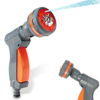 Pistolet d'arrosage FISHTEC 2 en 1 - 5 formes de Jets - Tête Rotative