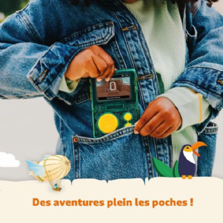 Console éducative - Lunii - Pack baladeur audio FLAM - Coque antichocs Jaune - Livre audio inclus - Dès 7 ans
