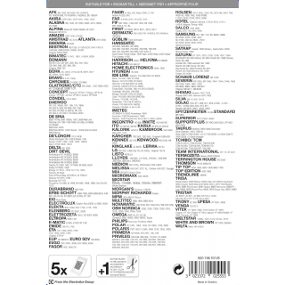 Sac aspirateur - Menalux - 9001961318 - Lot de 5 sacs - Compatible Dirt Devil, LG, Hanseatic - Haute qualité